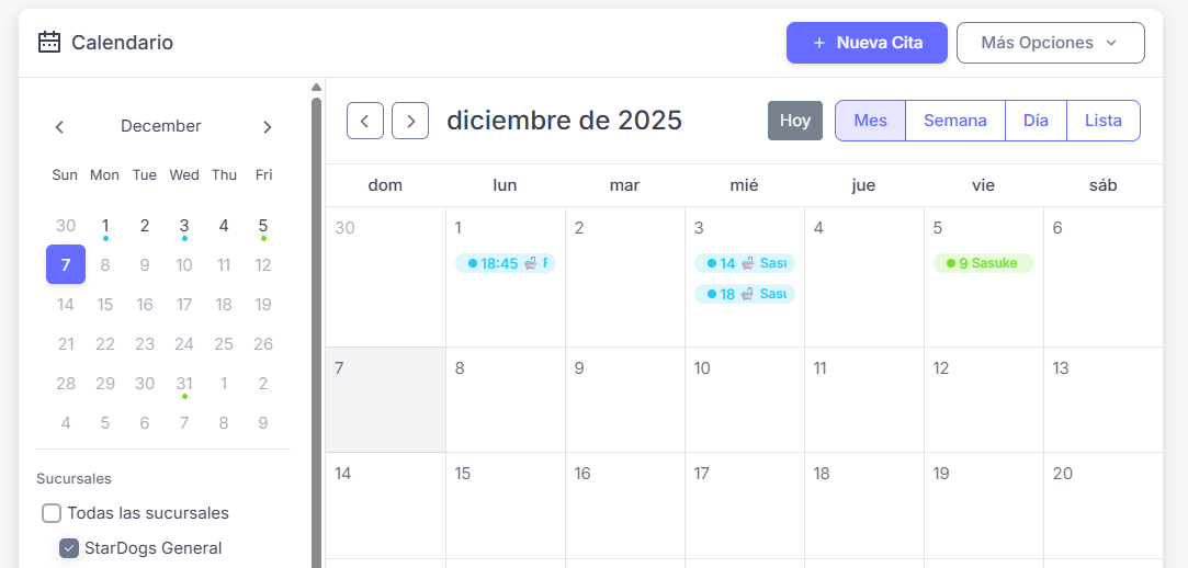 VetManager — Calendario de citas veterinarias